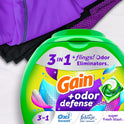 Gain Flings Laundry Detergent Pacs with Odor Defense, 112 Count, Super Fresh Blast Scent, HE 3in1 Detergent Pacs with Febreze and Oxi