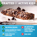 Zbar - Chocolate Chip - Soft-Baked Energy Snack Bars - Non-GMO - 12g Whole Grains - USDA Organic Granola Bars (18 Pack)