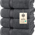 Utopia Towels 4 Pack Premium Bath Towels Set, 27 by 54 Inches, 100% Ring Spun Cotton 600GSM, Lightweight and Highly Absorbent Quick Drying Towels, Perfect for Daily Use, Grey