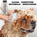 Wahl USA 4-in-1 Calming Dog Shampoo with Lavender Chamomile Scent – Cleans, Conditions, Detangles, & Moisturizes - Pet Friendly Formula - 24 Oz - Model 820000A